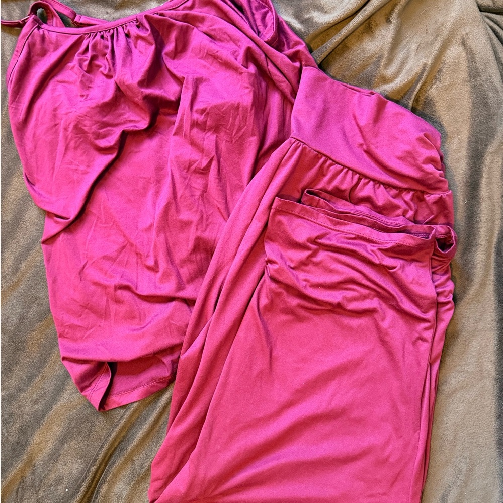 Motherhood Maroon Pajama Set